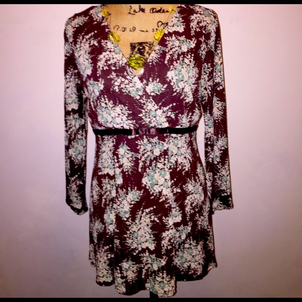 Nine West Womens Long sleeve Boho Flowy Peasant Blouse
